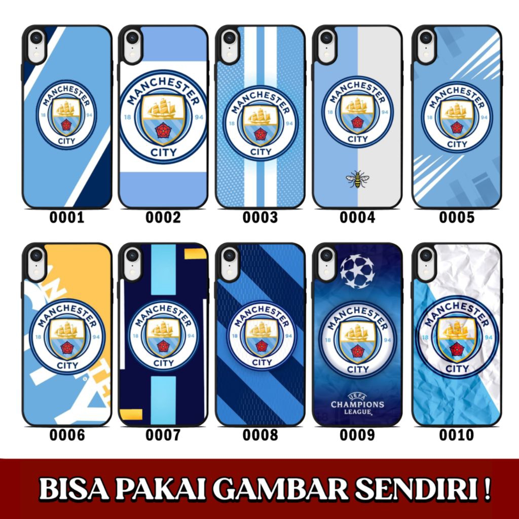 Custom Case Softcase Silikon Casing HP Man City Untuk Semua Tipe HP + Bisa Request Gambar Sendiri