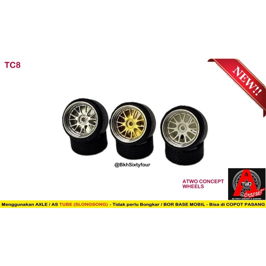 Ban Karet Atwoo Concept TC8 PREMIUM ALLOY BBS CHR2 10mm AXLE SELONGSONG