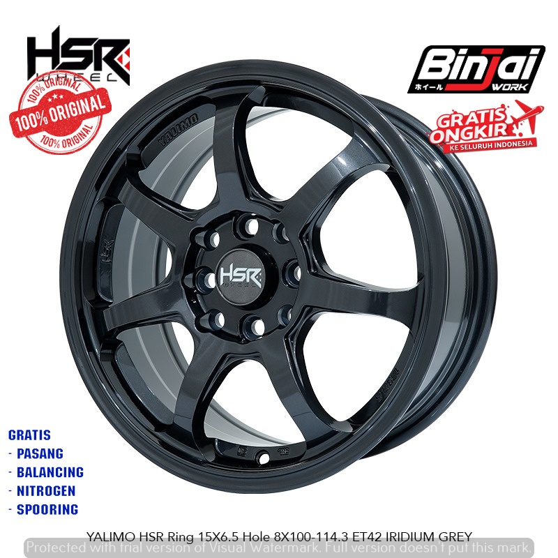 VELG MOBIL R15 YALIMO HSR VELG TERBARU RING 15 COCOK DIMOBIL BRIO AVANZA CALYA CIVIC VTI DLL