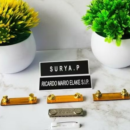 SEHARI JADI LANGSUNG KIRIM_Name Tag Grafir/Ukir, PNS/POLRI/TNI/PERSIT/SECURITY, ATRIBUT TNI ,ATRIBUT