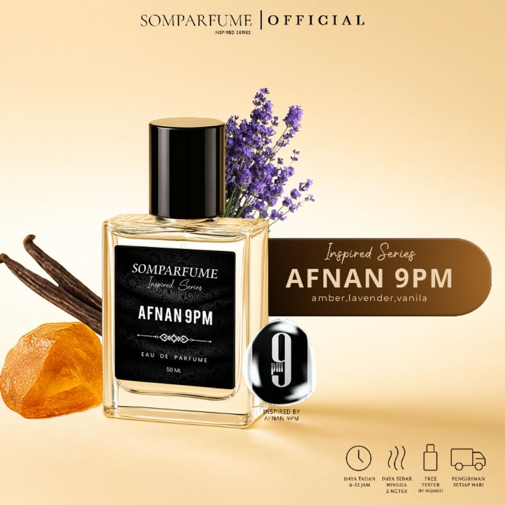 SOMPARFUME - AFNAN 9PM inspired parfum unisex pria dan wanita wanginya manis,buah,bold, hangat,class