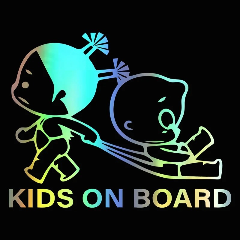 1 PCS Mobil Bayi di Mobil Stiker Reflektif Mobil Lucu Pola Anak Stiker Decal untuk Auto Bumper Tanda