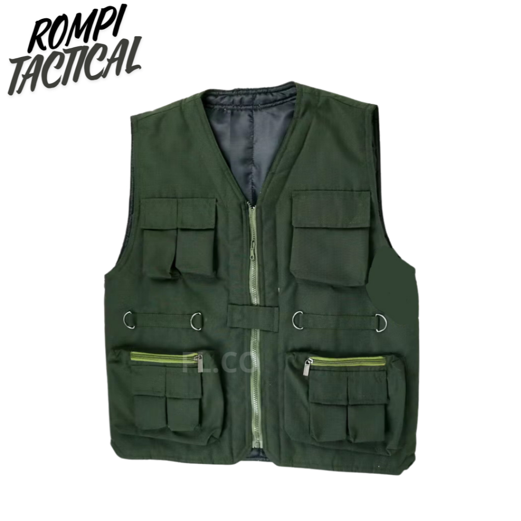 ROMPI TACTICAL AUTDOOR MULTIFUNGSI ROMPI CARGO BANYAK SAKU / VEST / TACTICAL / RIPSTOP /