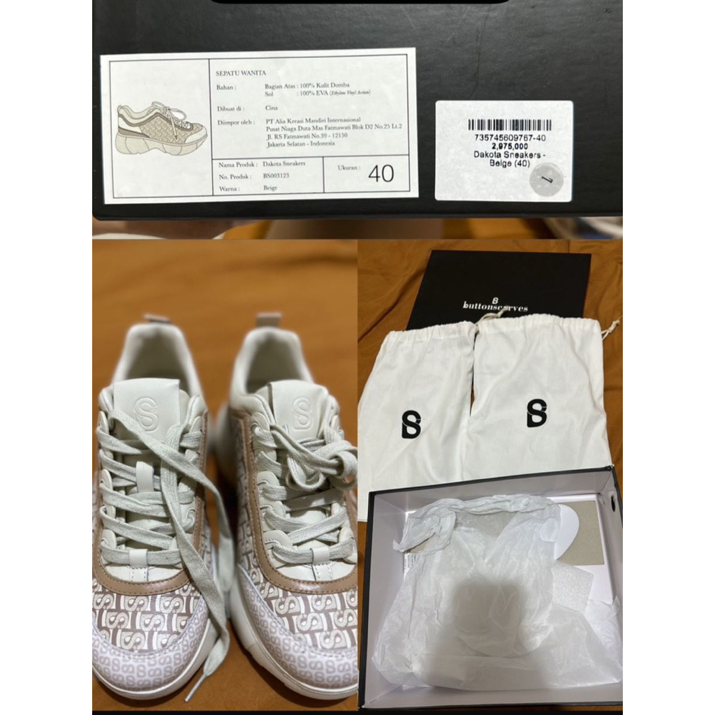 preloved sepatu buttonscarves