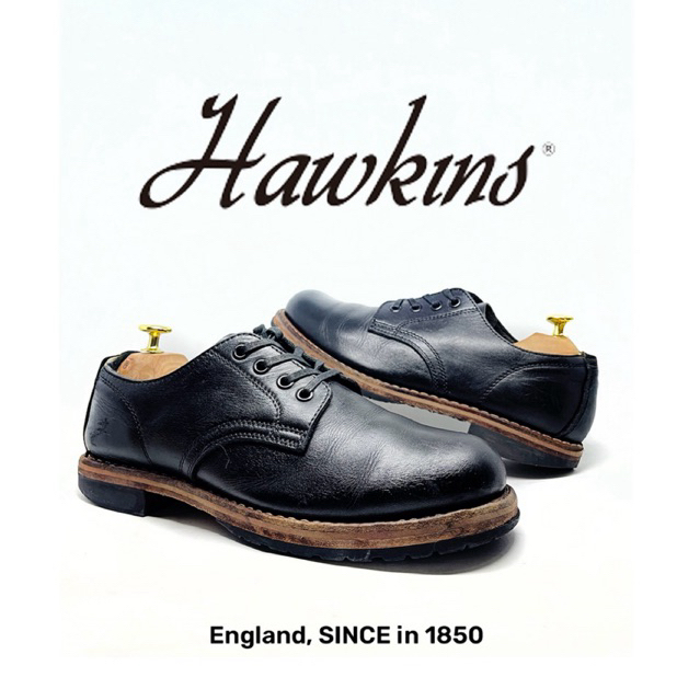 HAWKINS 1850 Authentic Sepatu boot low formal kasual pria Leather Size 40