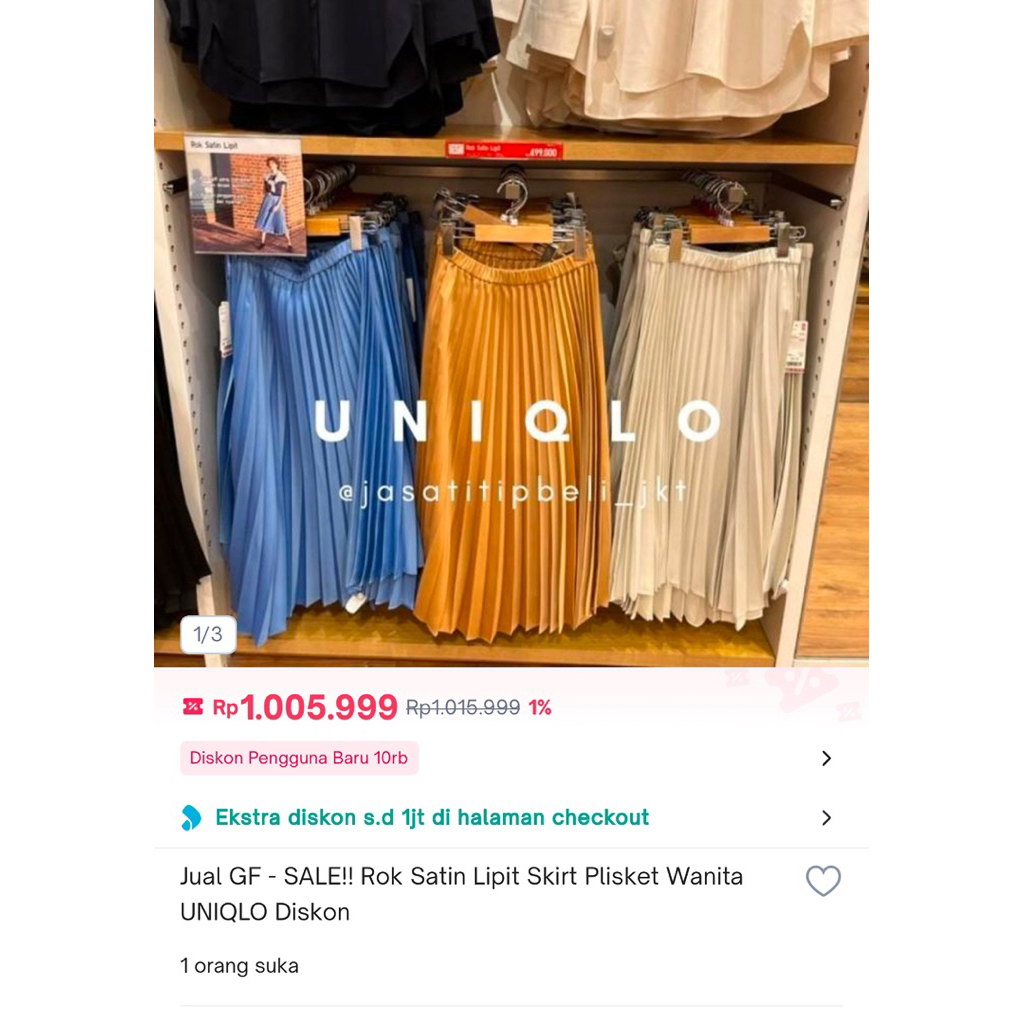 [SALE] Skirt / Rok Plisket by Uniqlo Original Store