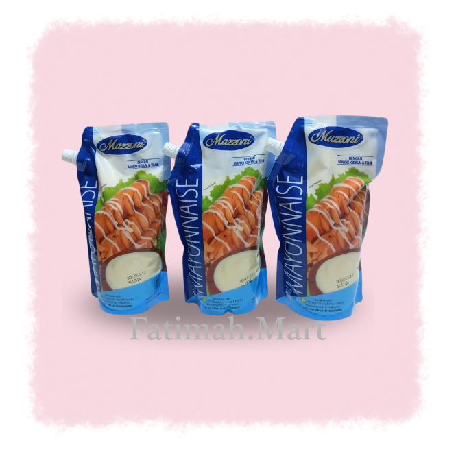 Mazzoni Mayonaise 1kg (Dengan Minyak Kedelai & Telur)