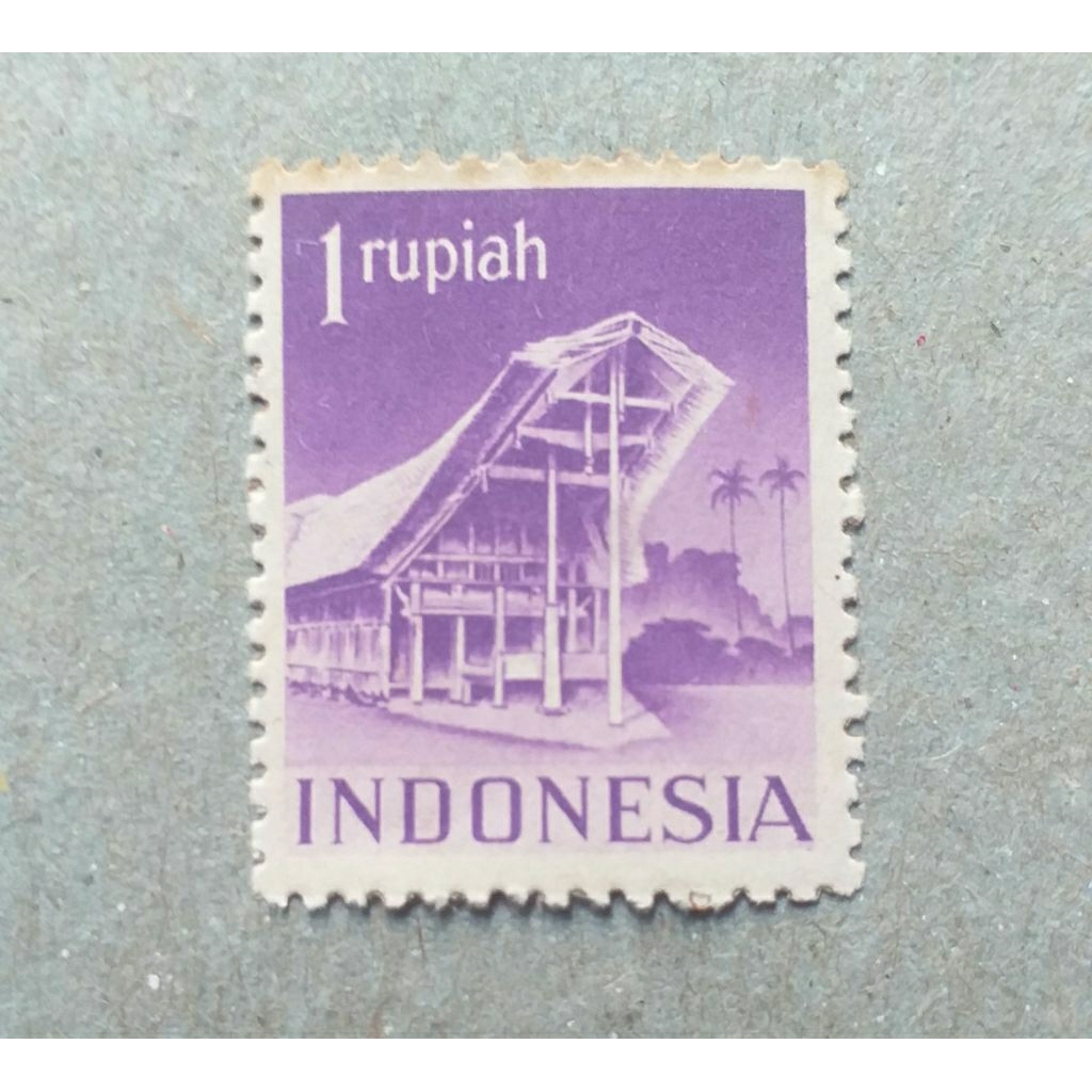 prangko 1rupiah candi dan bangunan