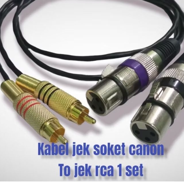 kabel input mixer jek xlr female to jek rca 1 set