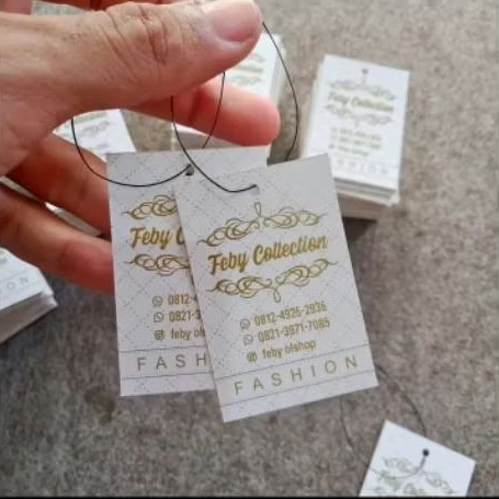 hang tag custom tebal hang tag label baju
