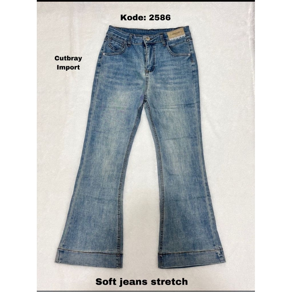 NEW CELANA WANITA CUTBRAY JEANSLINE VARIASI ROGER 7/9/CUTBRAY 7/9 JEANSLINE BAHAN SUPER DENIM 27 SAM