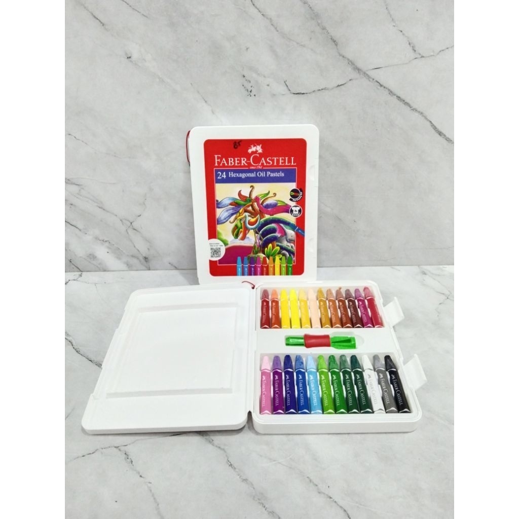 CRAYON FABER CASTELL 24 WARNA / OIL PASTELS 24 WARNA - FABER CASTELL
