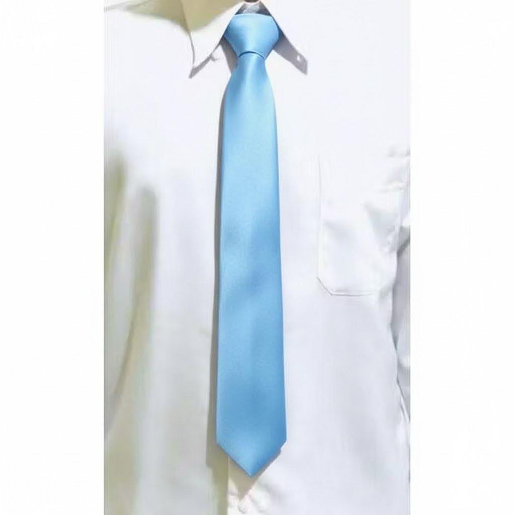 Dasi Biru Langit - Dasi Polos Manual