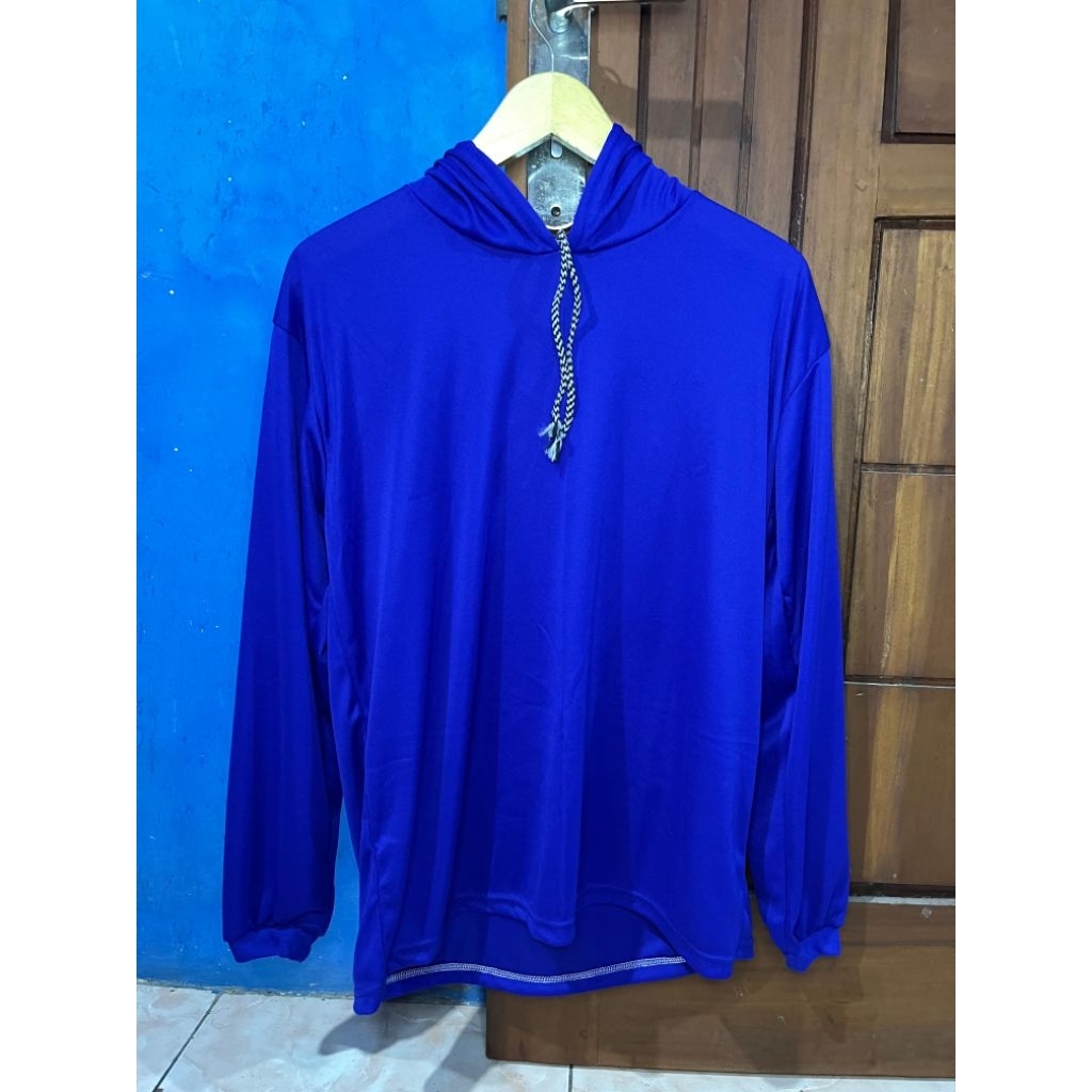 kaos tani lengan panjang kupluk kaos basahan kerja proyek lengan panjang