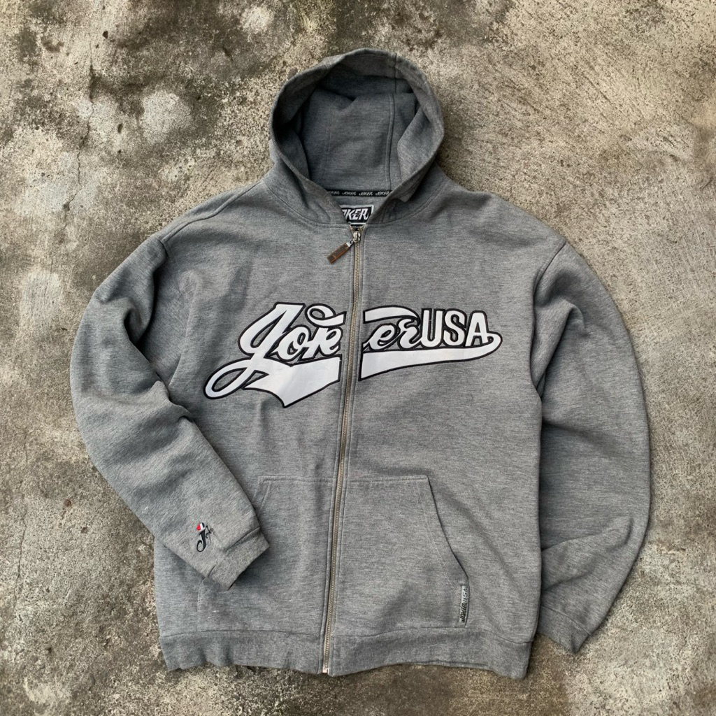 Joker Brand USA Bordir Zip Hoodie | Estevan Oriol