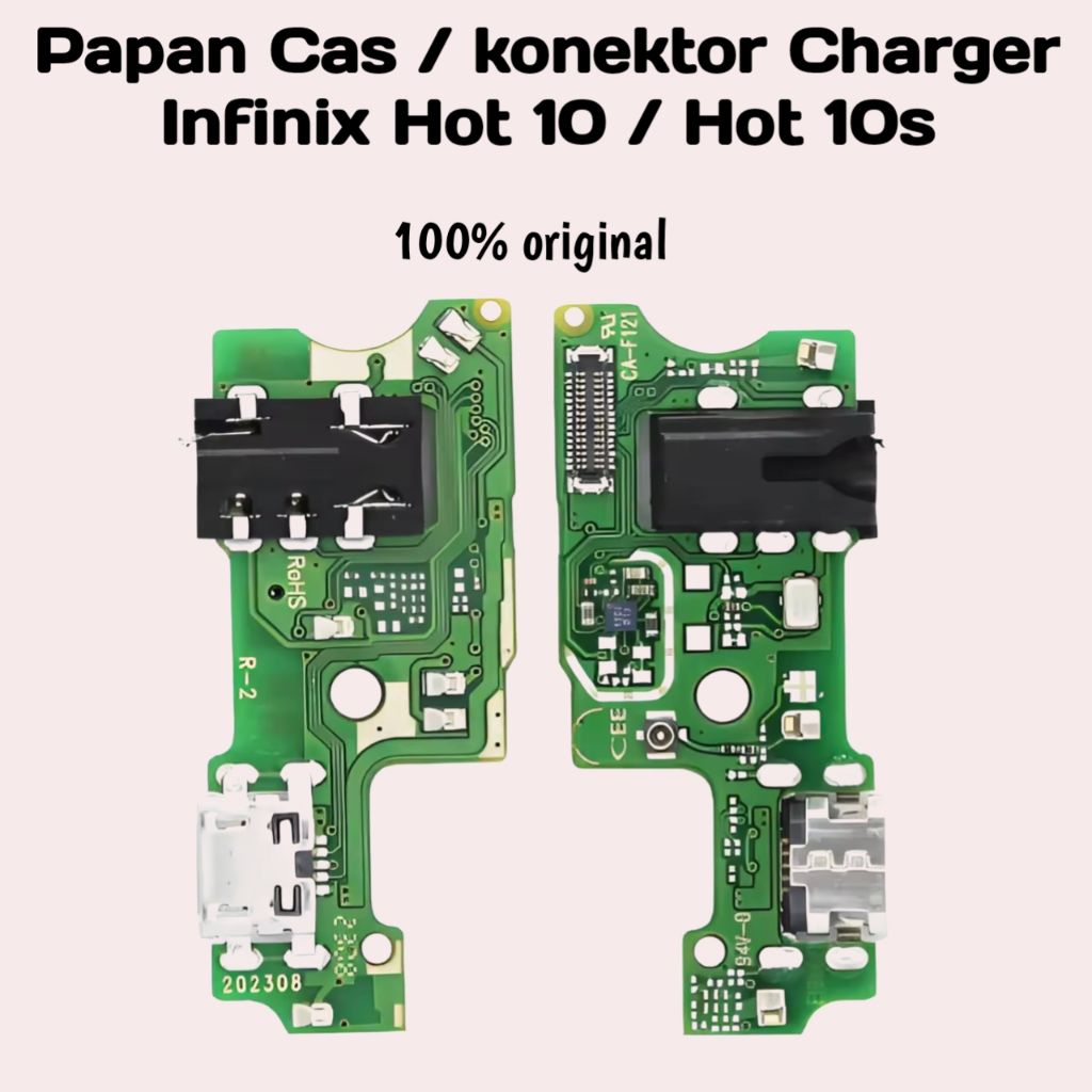 Papan Cas Infinix Hot 10 / Hot 10s Original – Konektor Charger Board Cas Sparepart HP Pengganti