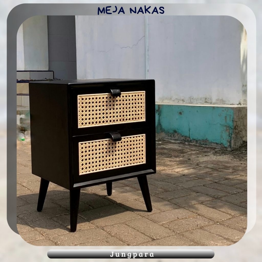 Meja nakas minimalis meja kecil kamar kayu jati