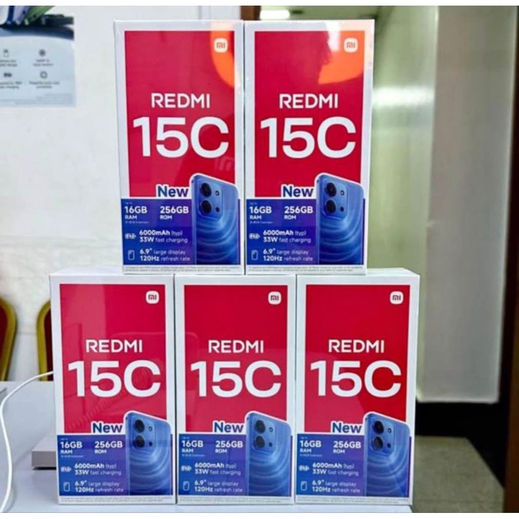 REDMI 15C NEW RAM 6/8 INTERNAL 128/256 GARANSI RESMI INDONESIA