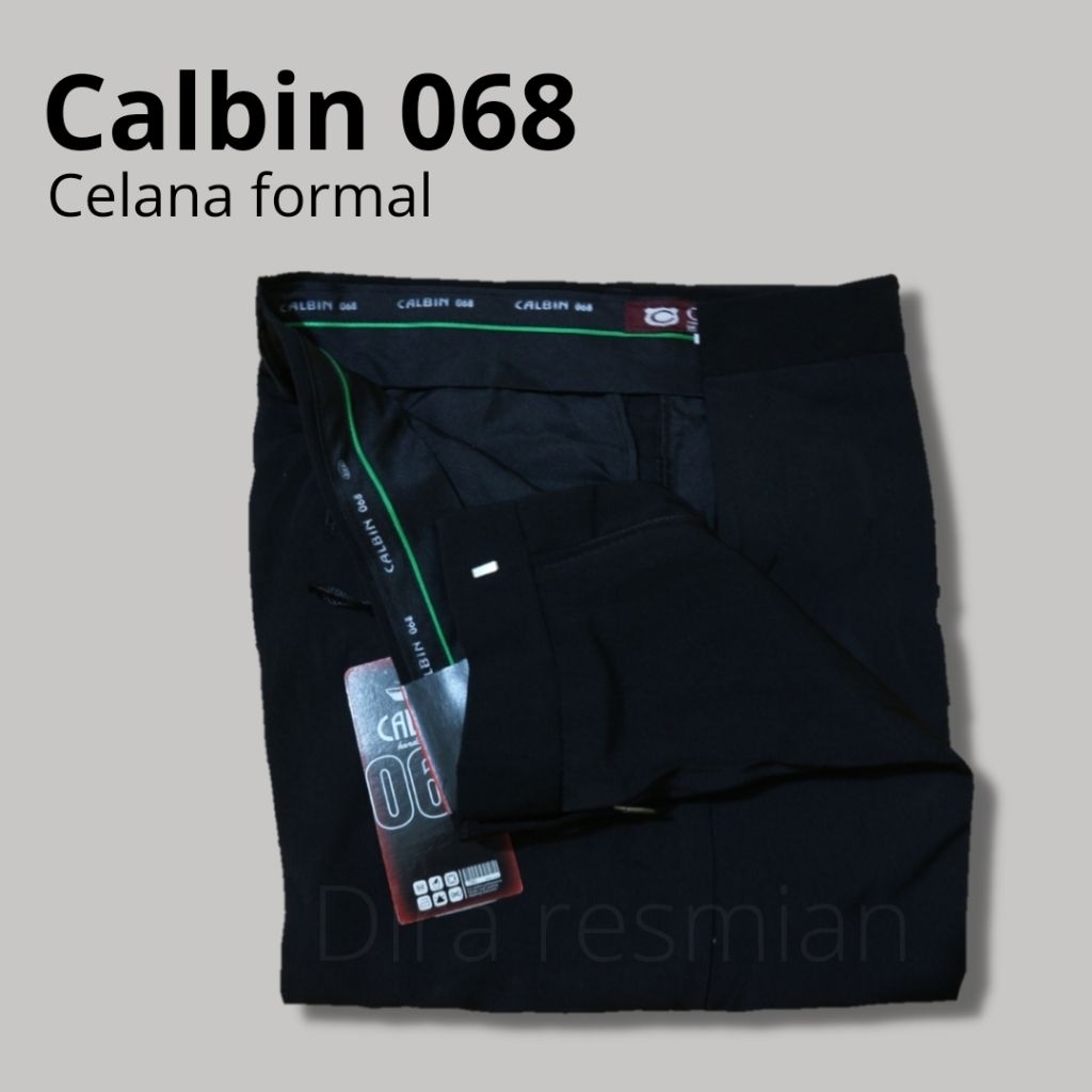 celana calbin hitam/celana bahan formal slimfit / celana kantoran hitam calbin terbaru