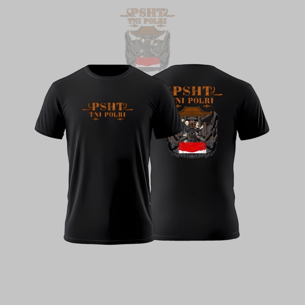 Kaos Atasan Pria/laki-laki PSHT TNI POLRI Lengan Pendek