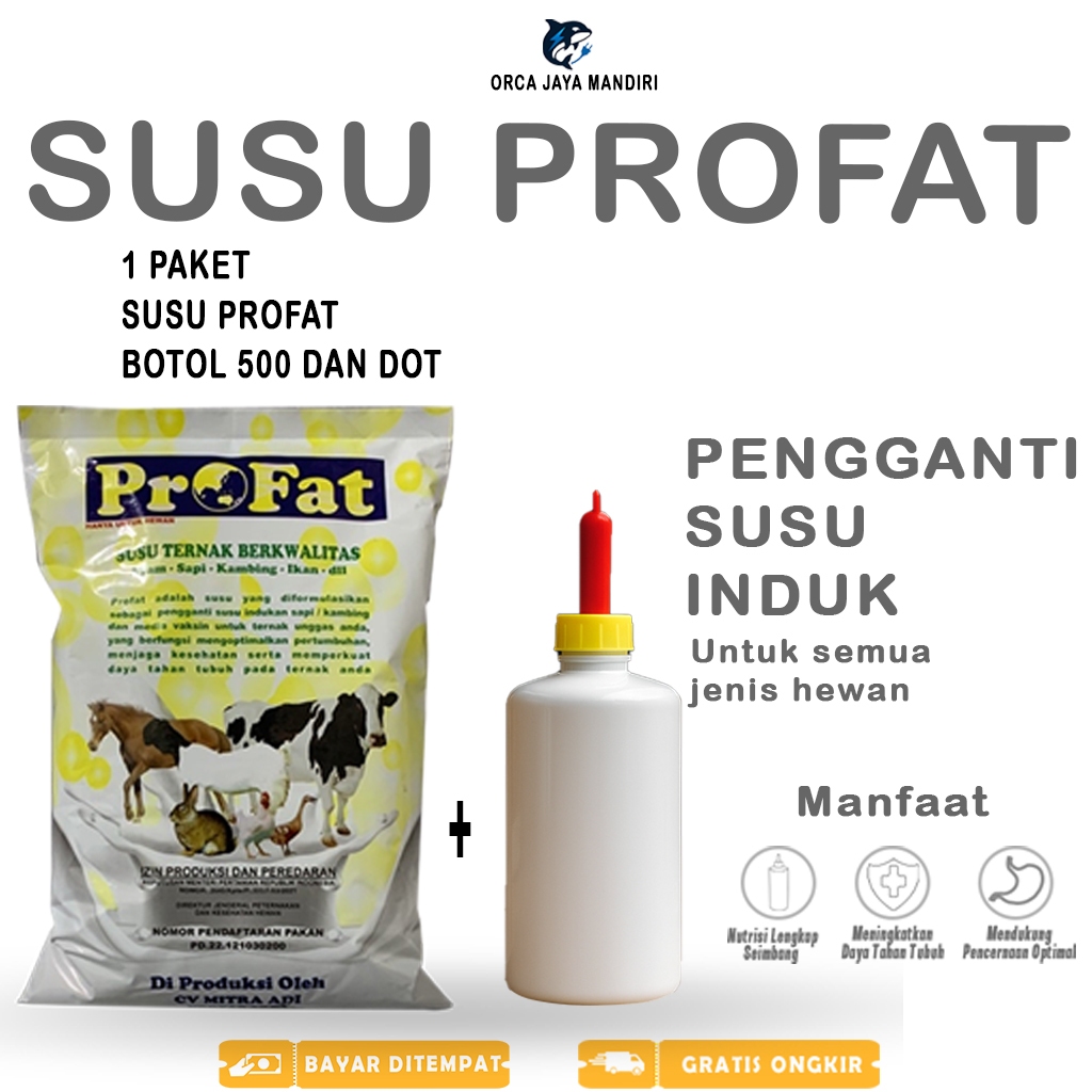 Profat Susu Ternak 1 kg Profat Susu Ternak SUSU PROFAT PLUS BOTOL DAN DOT KAMBING DAN SAPI