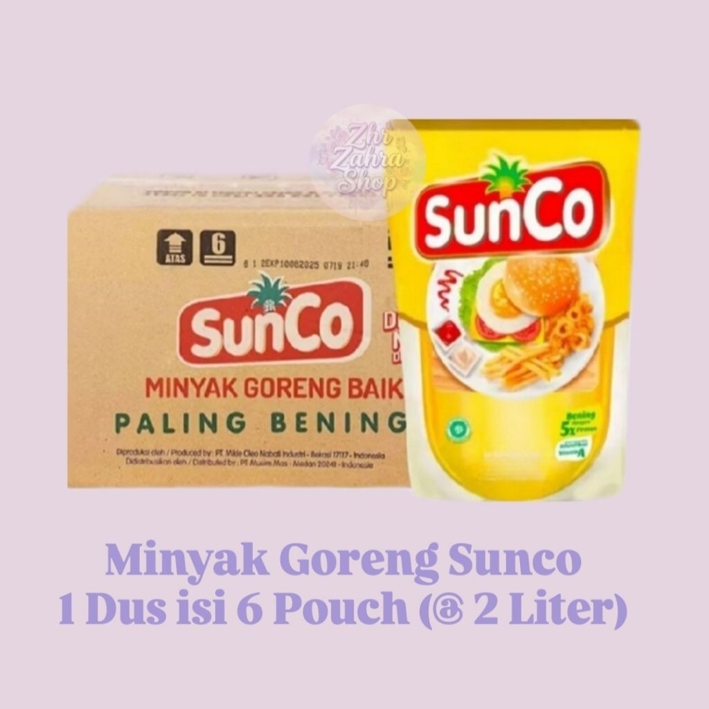 MINYAK GORENG SUNCO 1 DUS (2 LITER ISI 6 POUCH)