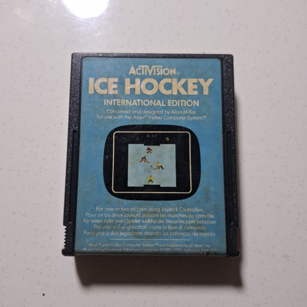 Kaset Game Atari 2600 Ice Hockey Second Original