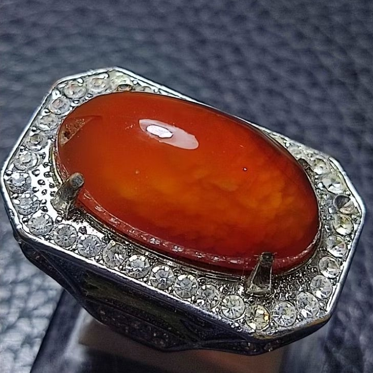 Batu cincin pandan merah natural