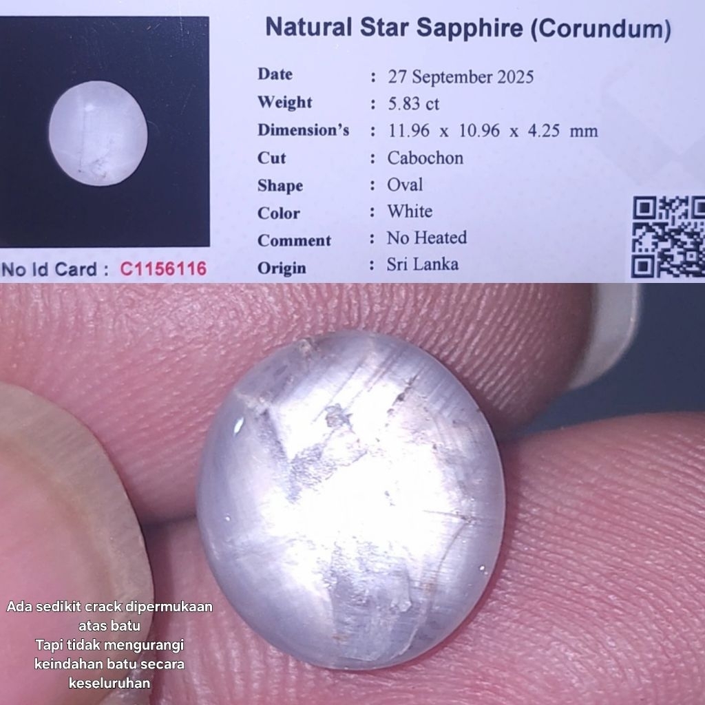 natural white sapphire star ceylon safir srilanka no treatment