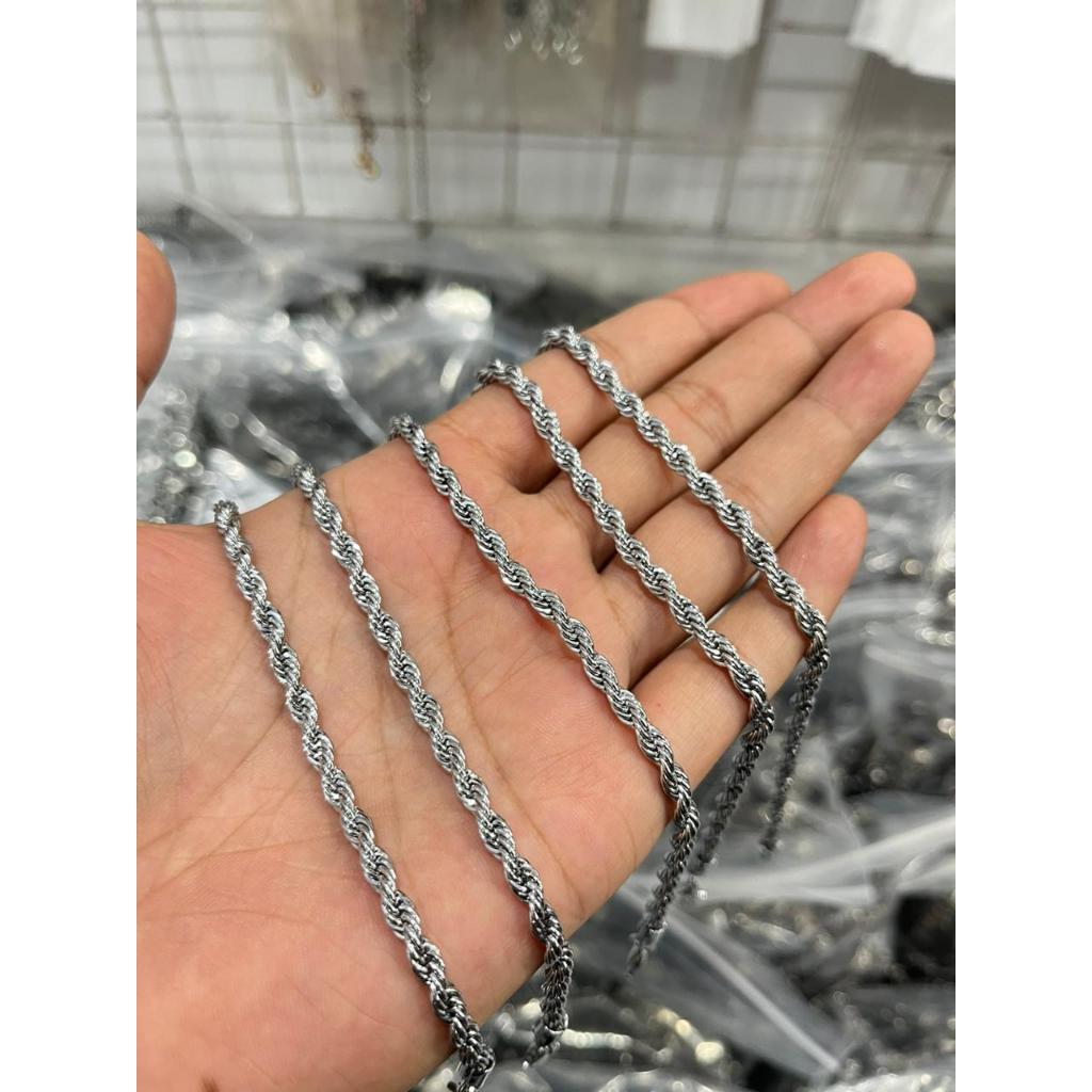 Murah Grosir Gelang Tambang Stainless Kilat isi 10 pcs