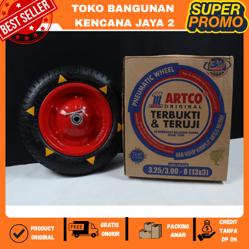 Roda Gerobak Sorong ARTCO/ARCO/ARKO Set Velg Ban Hidup