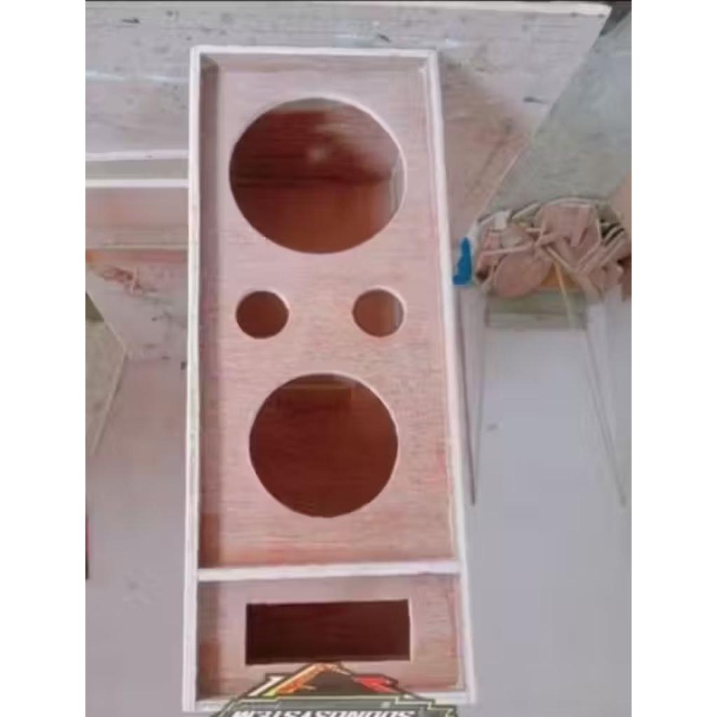 box speaker 8 inch double + tweter & lubang ampli d10/d30