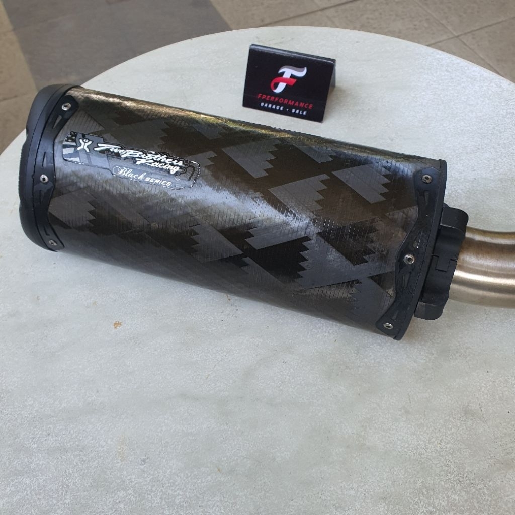 Knalpot Silencer Two Brothers Carbon Original USA tarmac silver black series ninja zx25 zx25r 250 cb