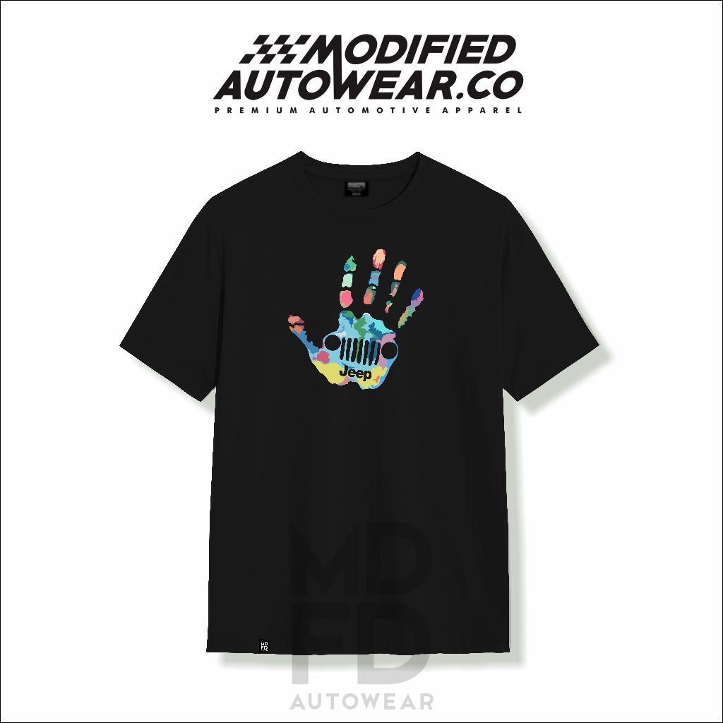 Tshirt jeep original Kaos Jeep Kaos Pria modified autowear kaos offroad kaos otomotif kaos JEEP HAND