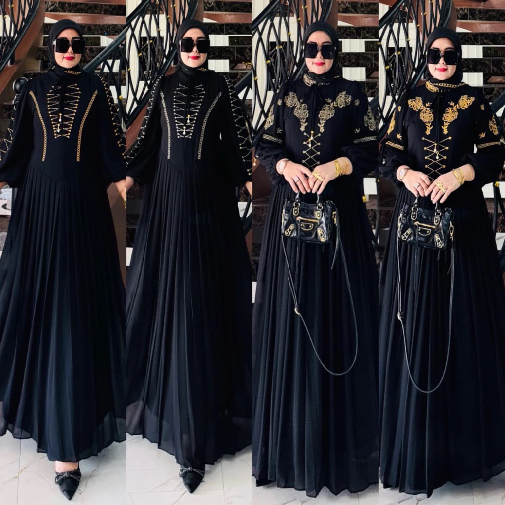 Gamis Bordir Silang Shr