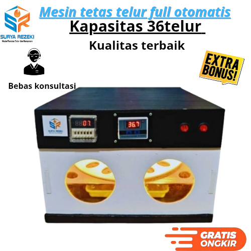 mesin tetas telur full otomatis rak spinner inkubator telur otomatis 36 telur