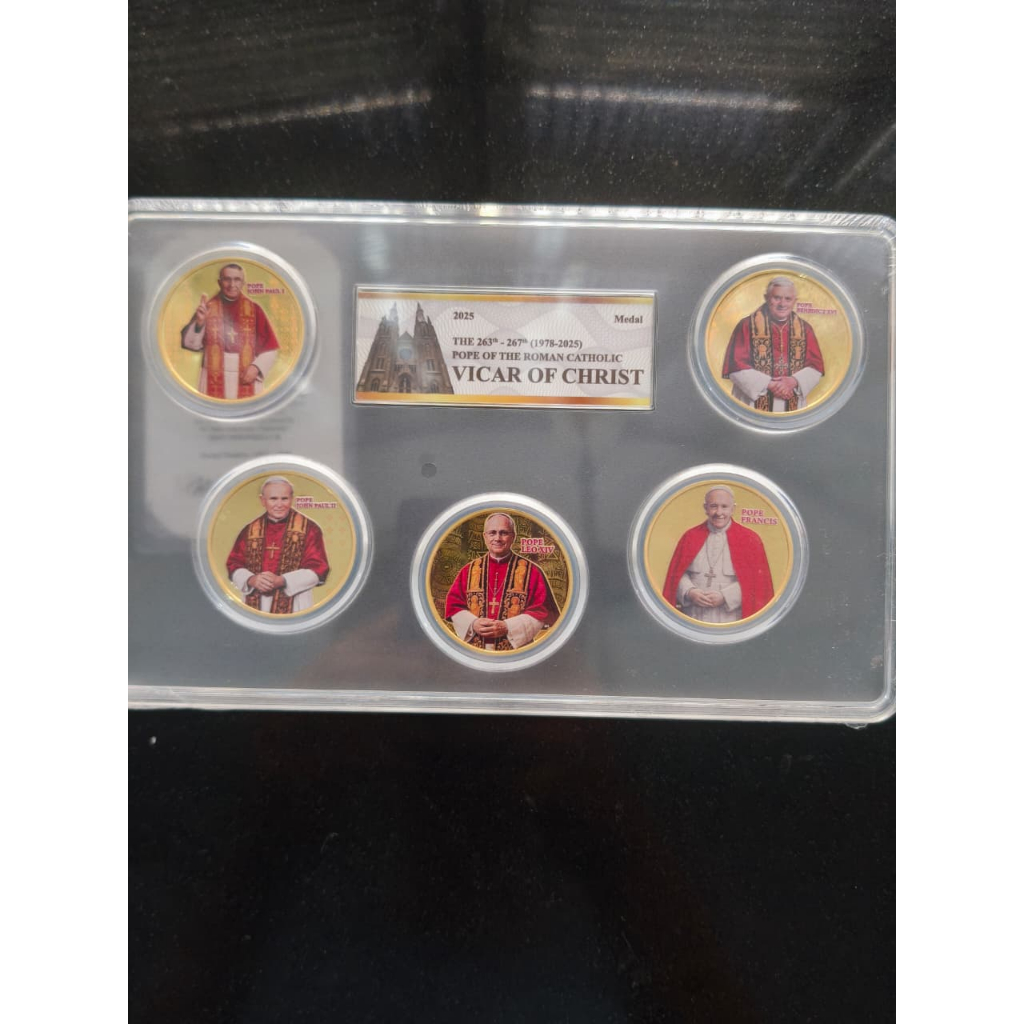 Koin Paus / pope set 5 coin Mint indonesia