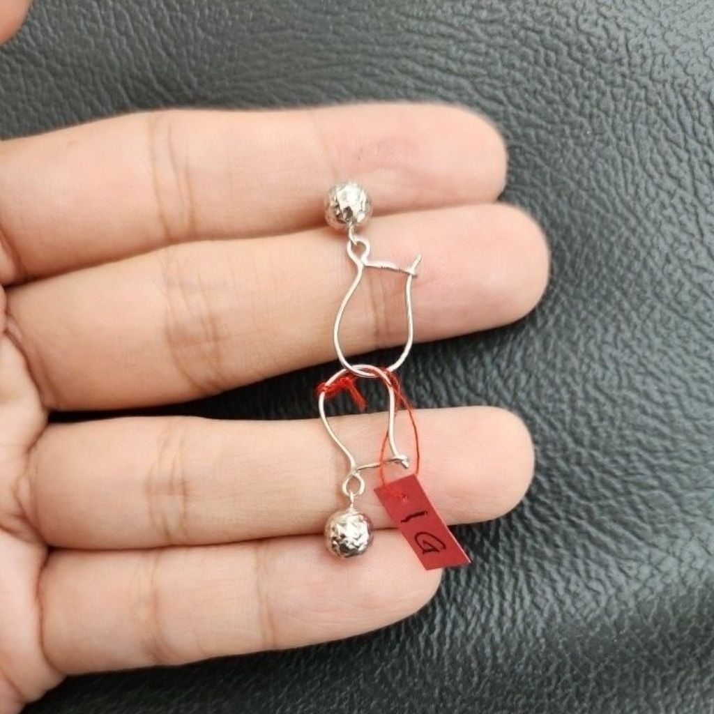 anting jepit love ready white gold anting kekinian emas asli kadar 750
