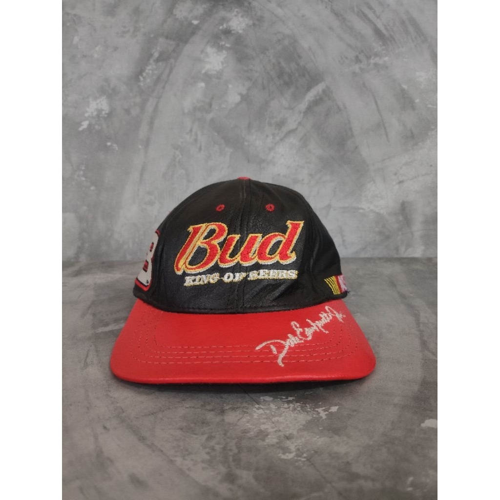 Topi Vintage Nascar Budweiser  Leather By Chase