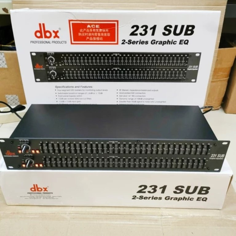 Equalizer / Equalizer / Ekualiser / EQ DBX 231 Sub / Equalizer Dbx 231 Sub 2 Channel 2 Tingkat sub G