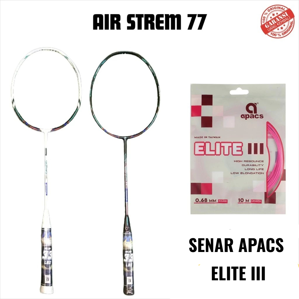 RAKET BADMINTON POWER MAX AIR STREAM 77 ORIGINAL 100% FREE PEMASANGAN SENAR + GRIP
