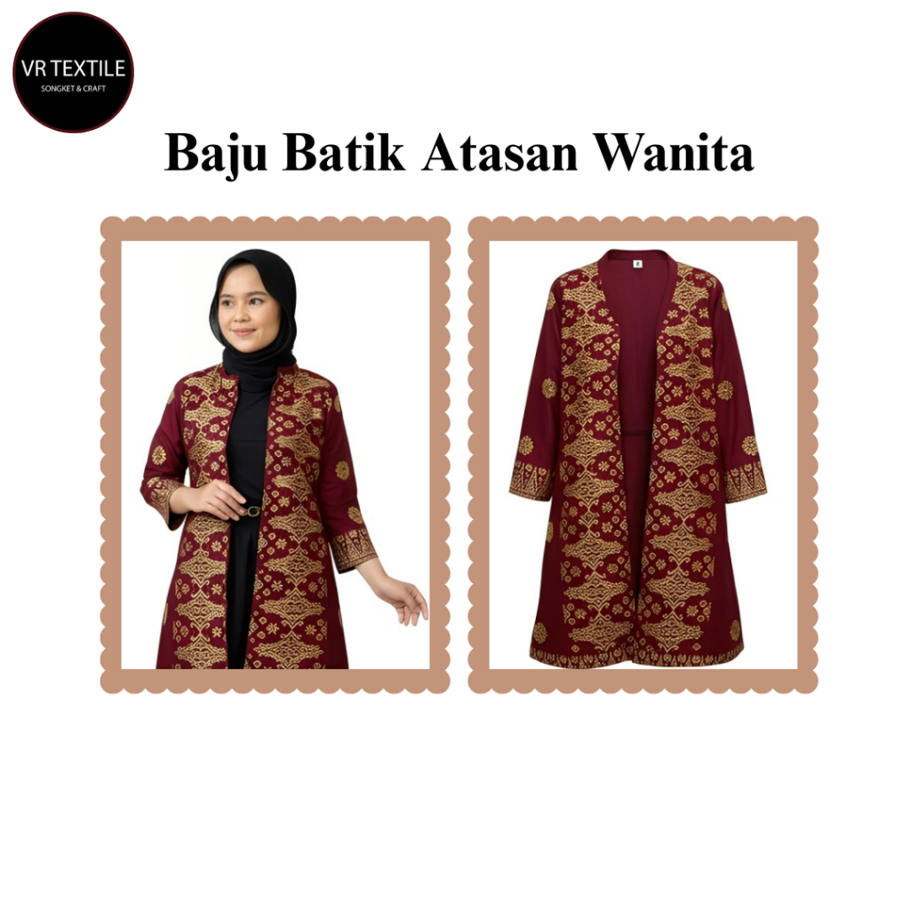 VR Textile Baju Batik Atasan Wanita Jumputan Songket Modern Elegan