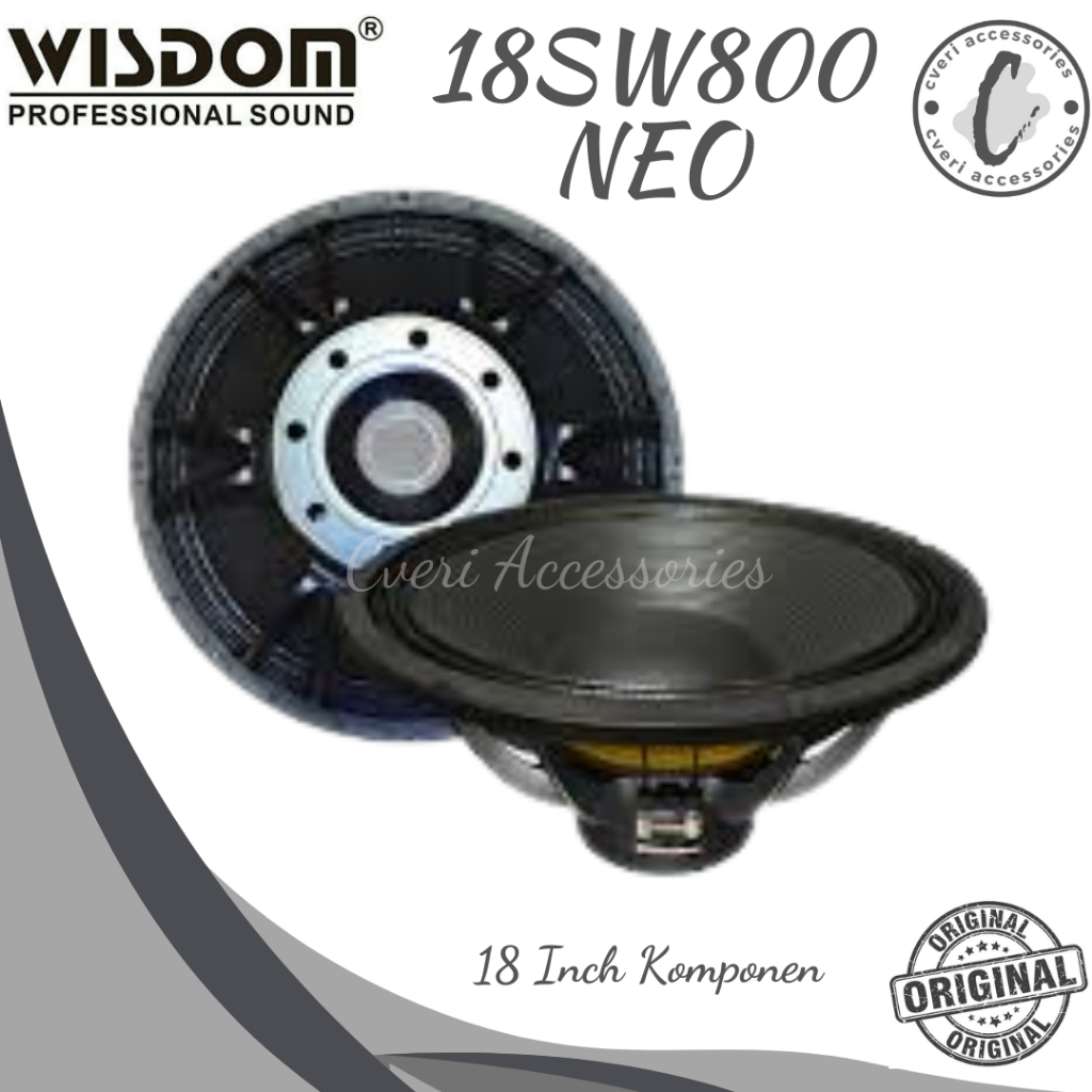 Wisdom 18SW800 Neo Speaker 18 Inch Komponen Wisdom 18-SW800 Neo