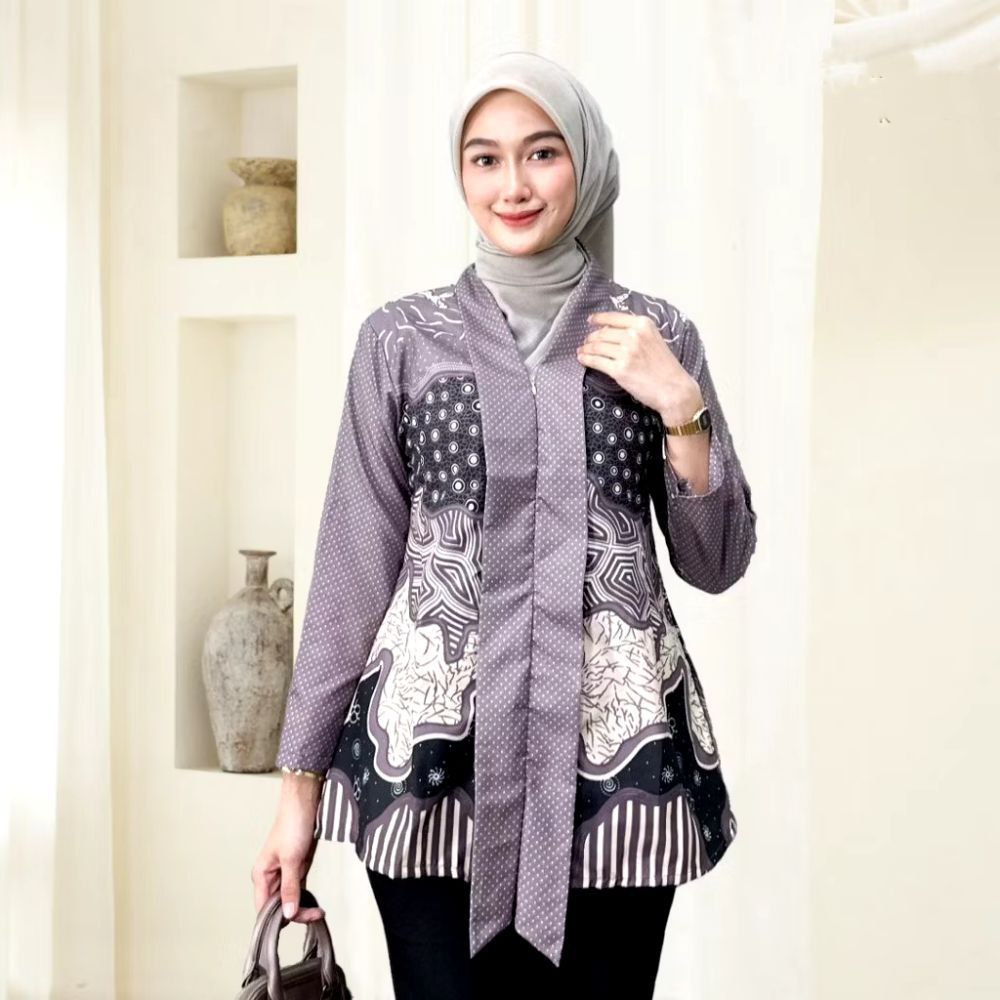 COD-Baju Batik Wanita Modern Blouse Batik Murah Model Kekinian