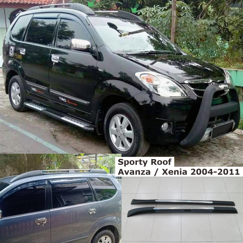 Toyota Avanza Daihatsu Xenia 2004-2011 Sporty Roof Rail Rack Variasi Atap Mobil Vvti