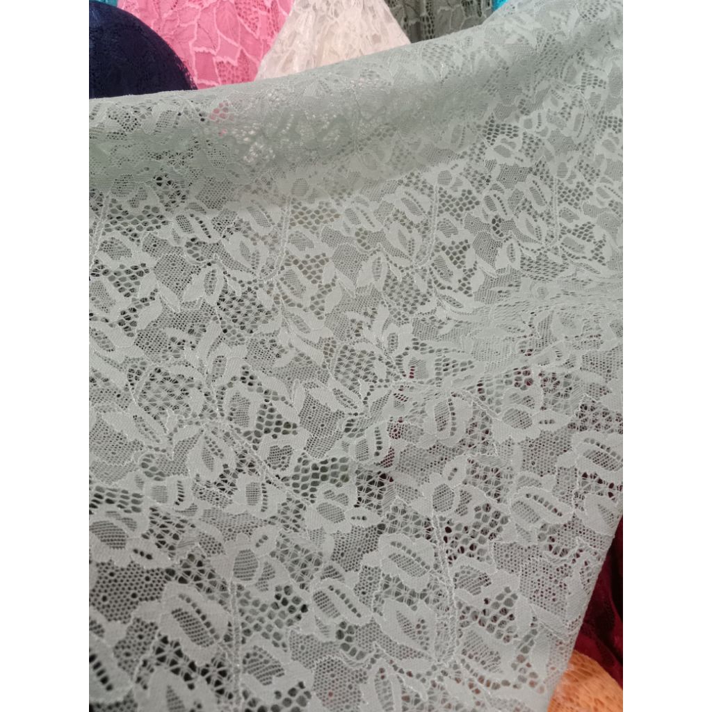 Kain Brokat Chantily Premium/Harga/0.5M/Kain Brokat Chantily Meteran/Bahan Brokat Chantily Premium/B