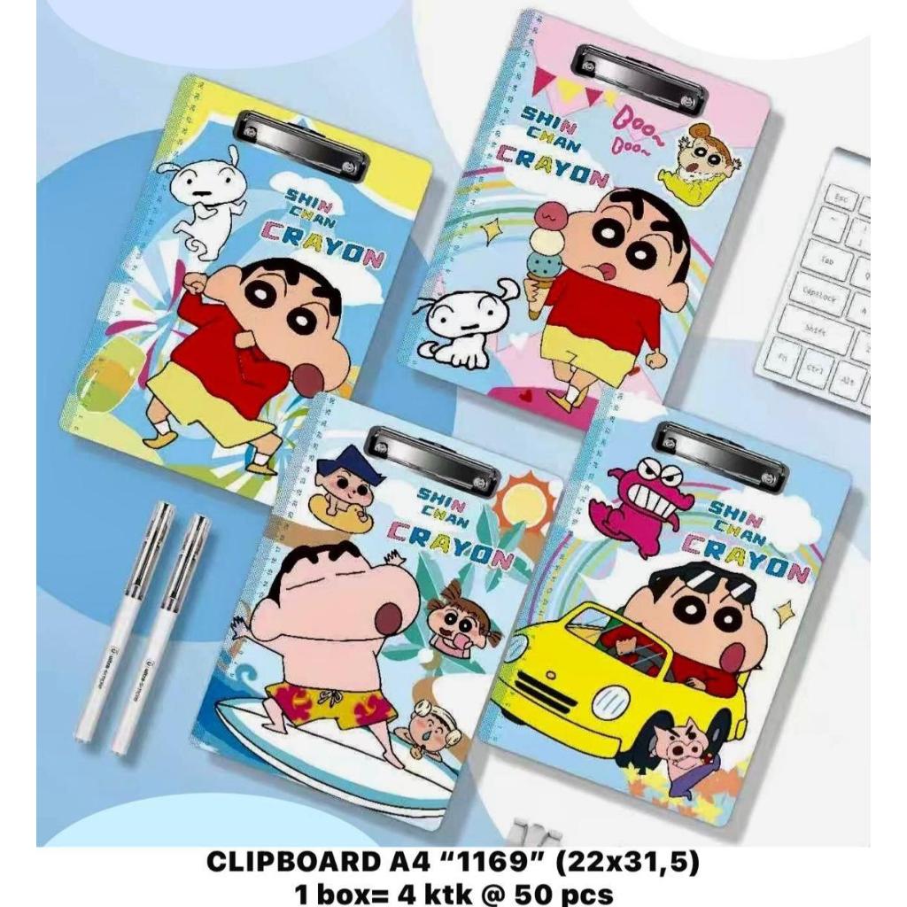 Clipboard Ujian Sanrio Baby 3 / Papan Jalan / Papan Dada Ukuran A4 Dilengkapi Centimeter Gambar Sanr