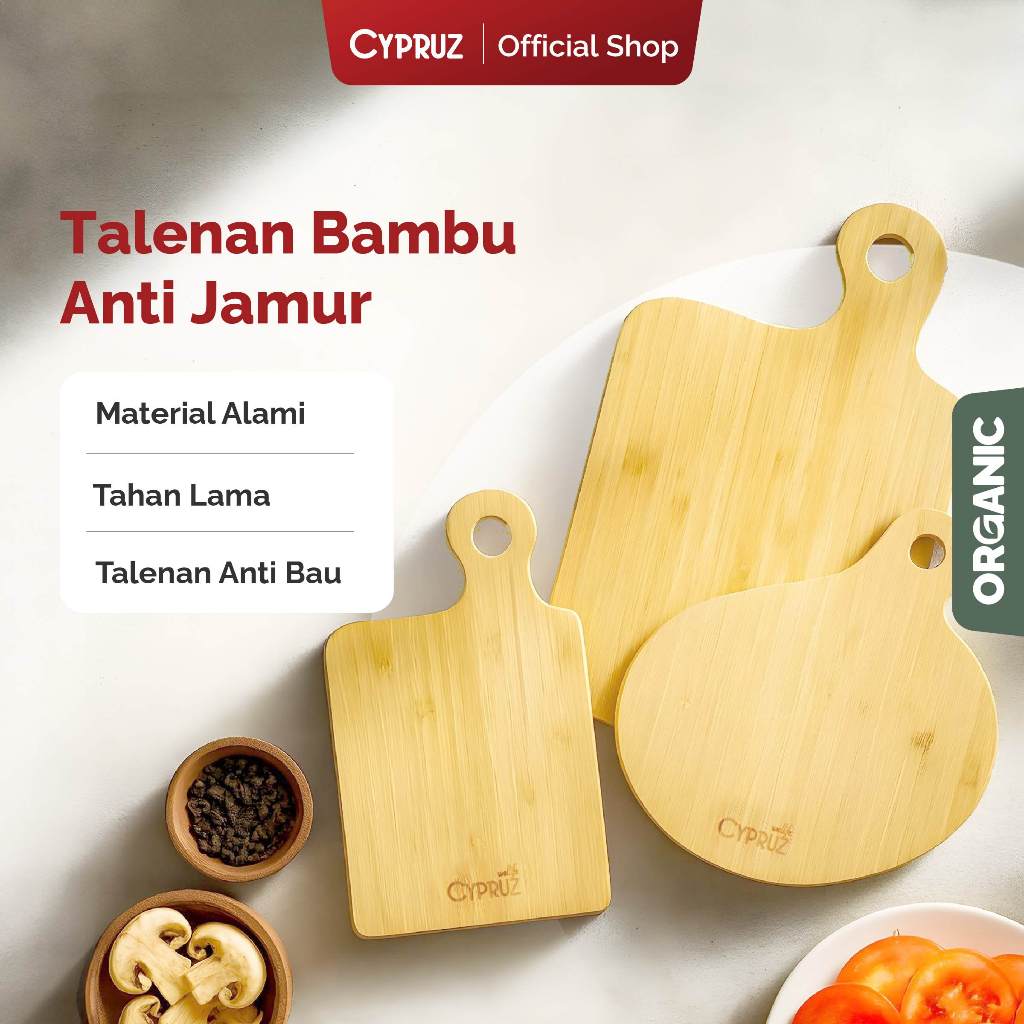 Cypruz Bamboo Cutting Board Talenan Bambu