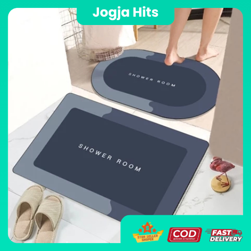 Keset Diatomite Oval - Karpet Keset Kamar Mandi - Keset Lantai - Keset Diatomite Original