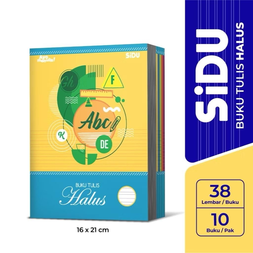 BUKU TULIS HALUS SIDU A5 KWARTO ISI 38 LEMBAR (10 BUKU)